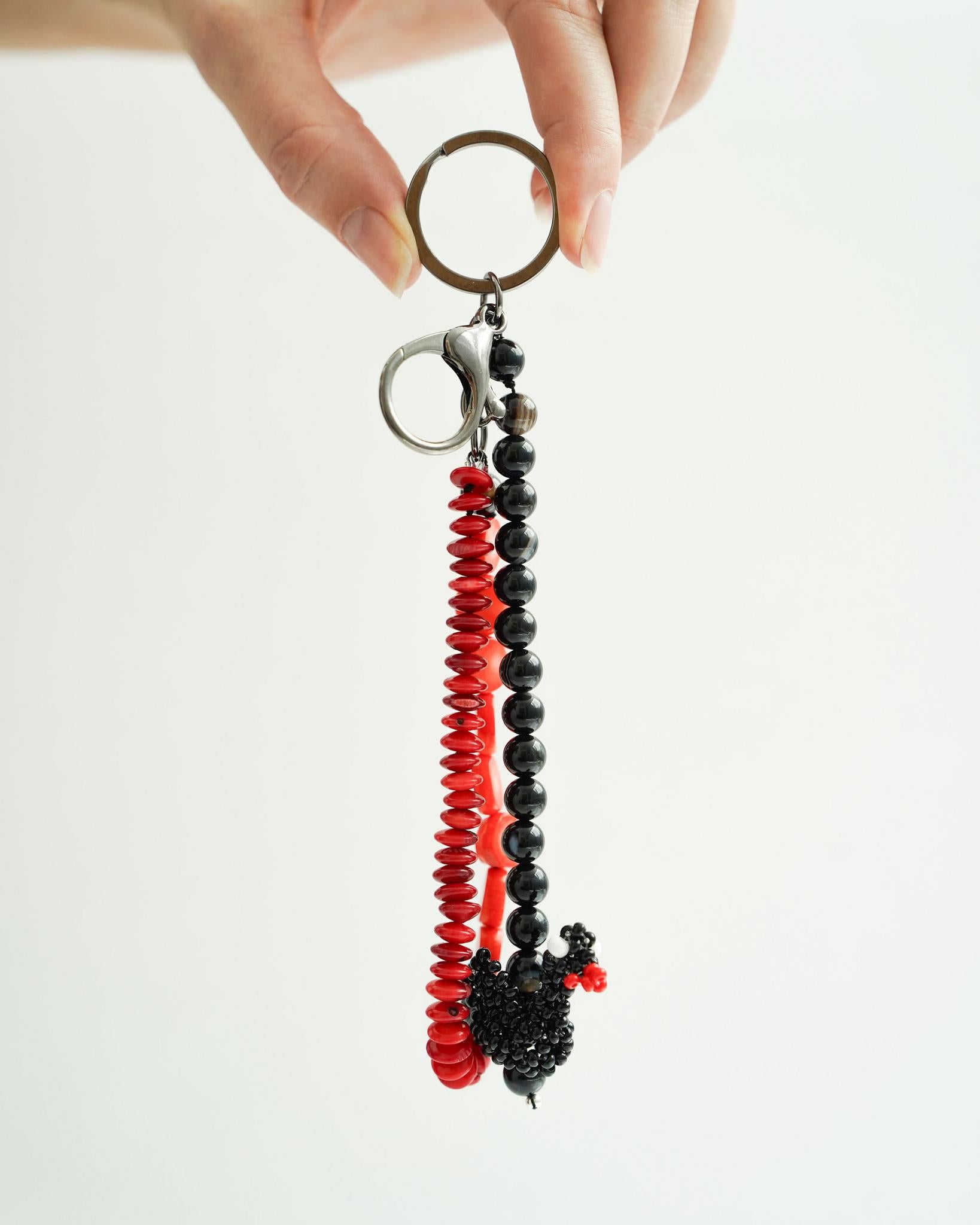 Mikita Kunitsky - Black Duck & Coral Key-Ring