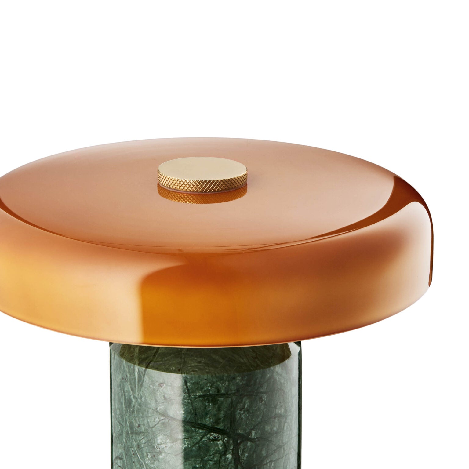 Lamp Trip - Moss marble | Amber glossy shade