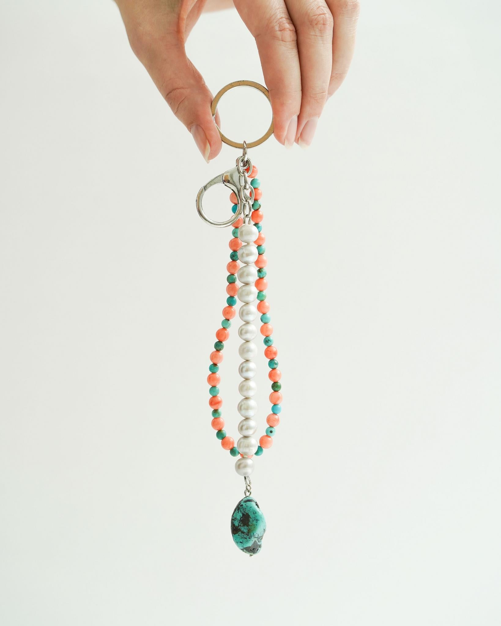 Mikita Kunitsky - Orange&Green stoned Key-Ring