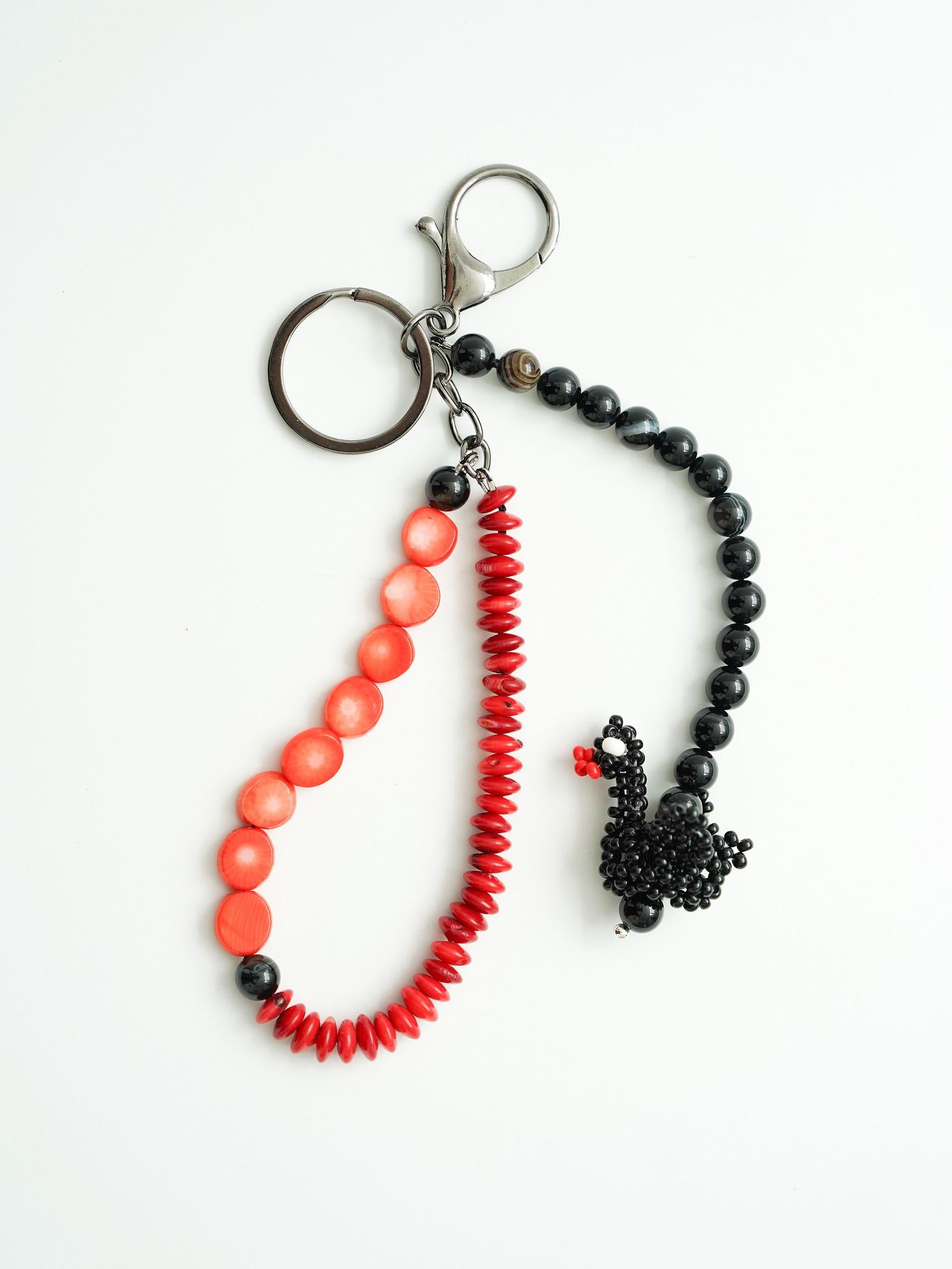 Mikita Kunitsky - Black Duck & Coral Key-Ring