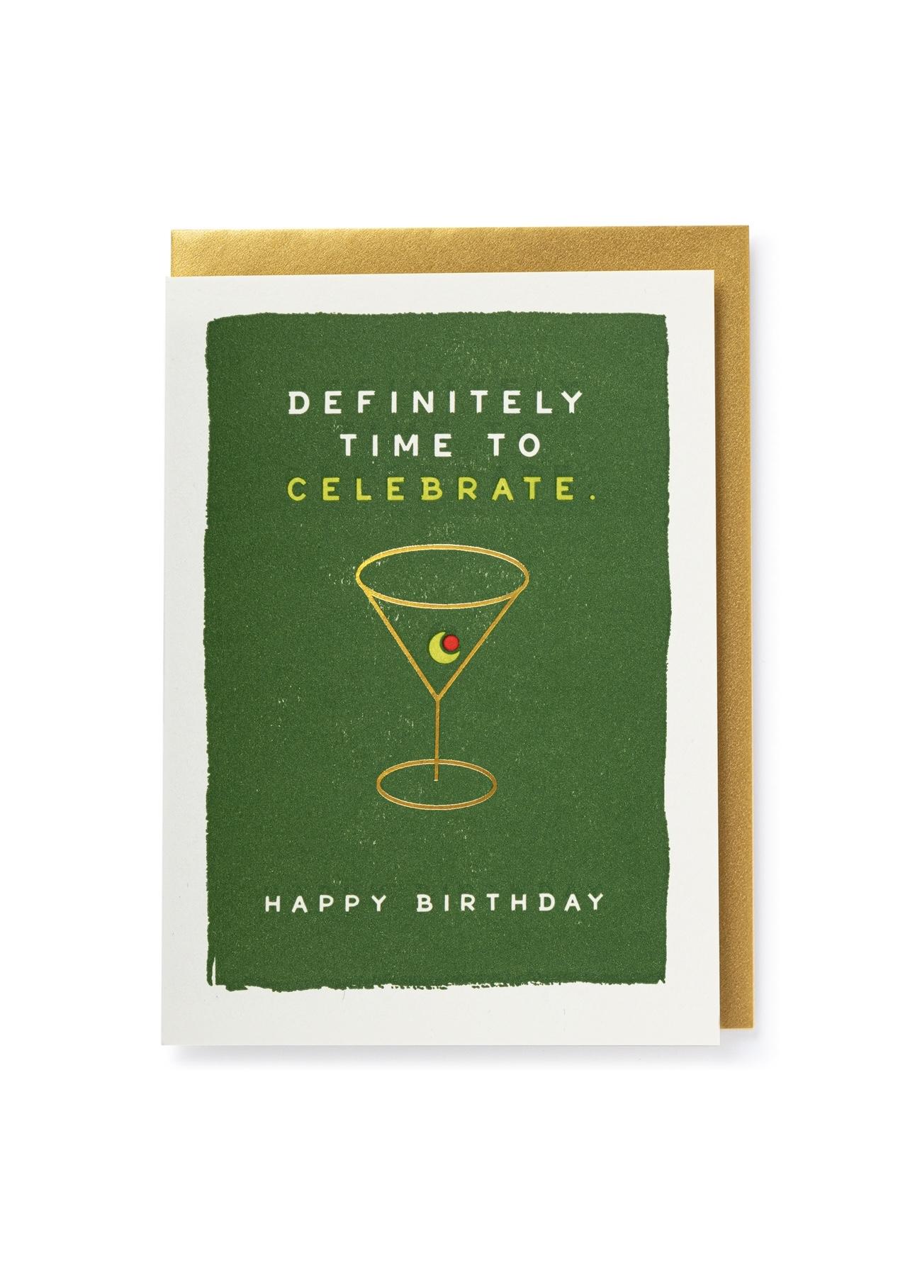 Postcard - Martini Birthday