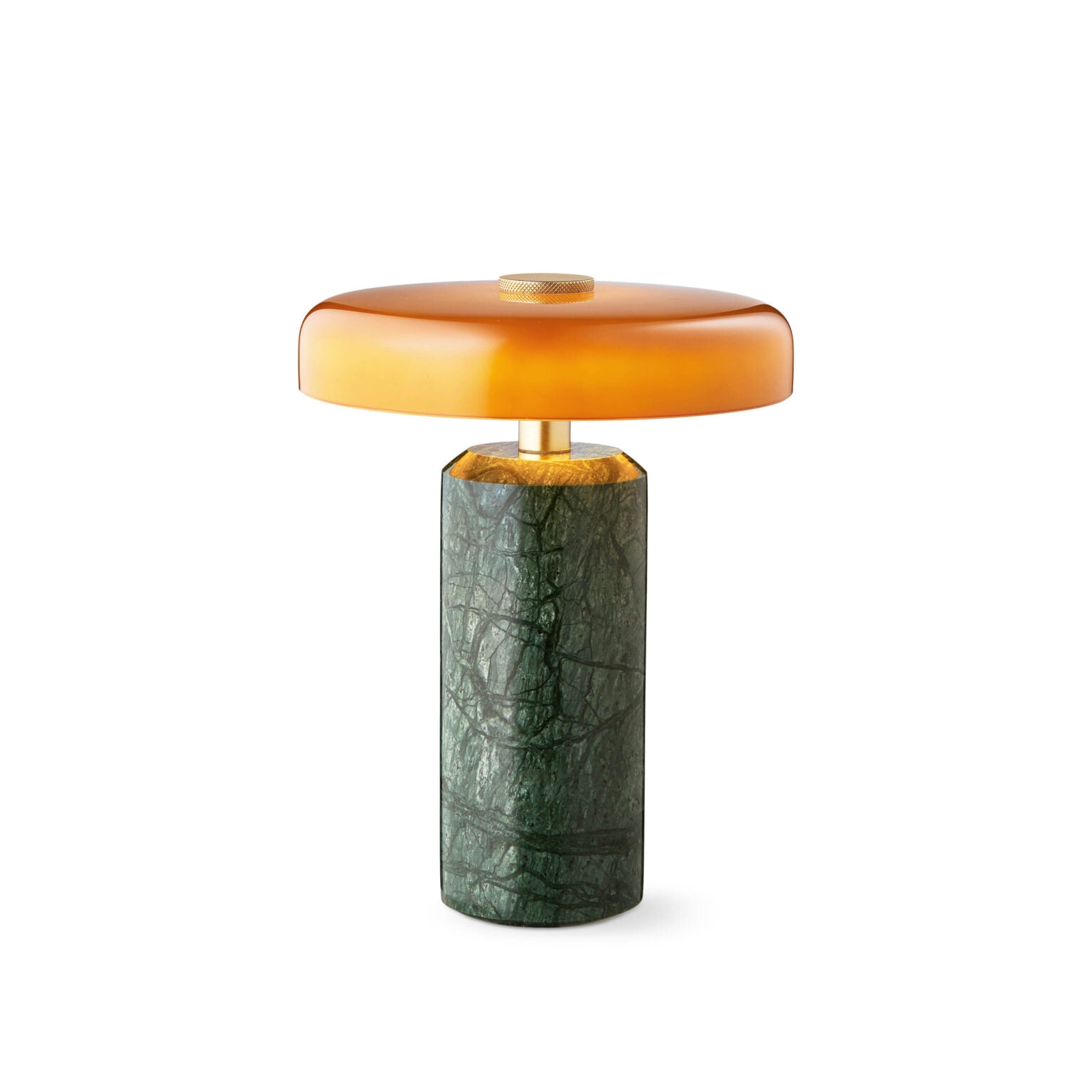 Lamp Trip - Moss marble | Amber glossy shade