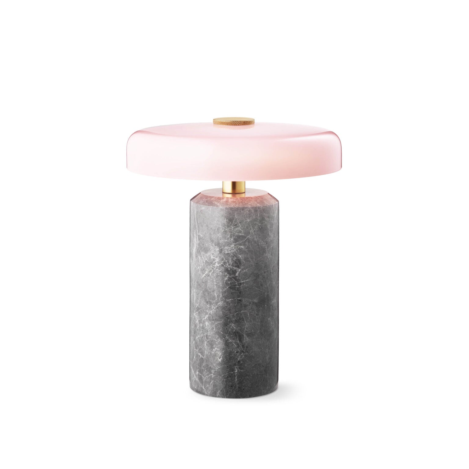 Lamp Trip - Silver marble | Rose glossy shade